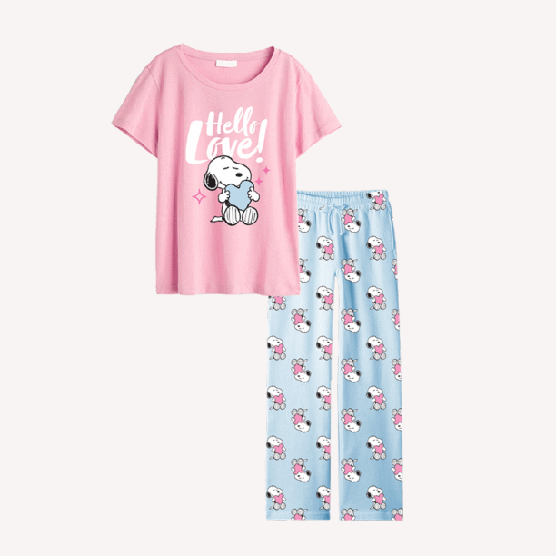 Round Neck Pyjama Set