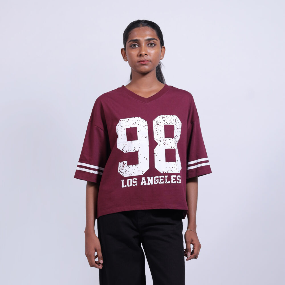 Crop Boxy Varsity Tee