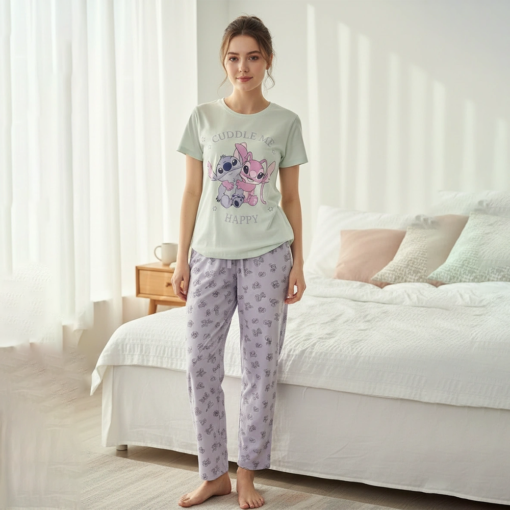 Round Neck Pyjama Set